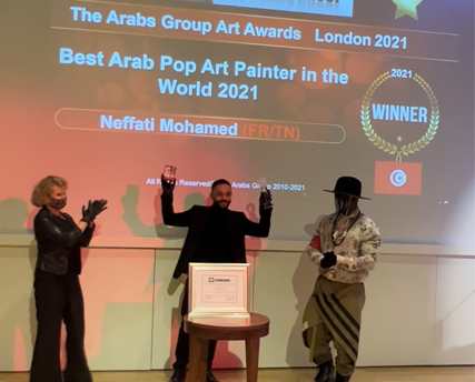 Exposition et trophée, meilleur artiste arabes dans le monde à Londres Angleterre